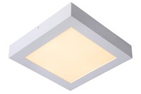 Lucide BRICE-LED - Deckenleuchte Badezimmer - LED Dim. - 1x20W 3000K - IP44 - Weiß EINgeschaltet 1