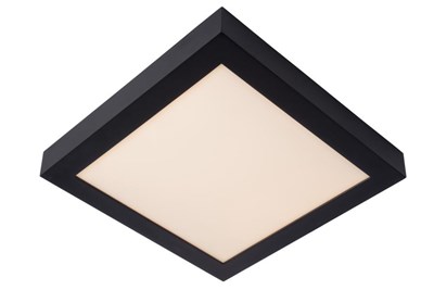 Lucide BRICE-LED - Lámpara de techo Baño - LED Regul. - 1x30W 3000K - IP44 - Negro