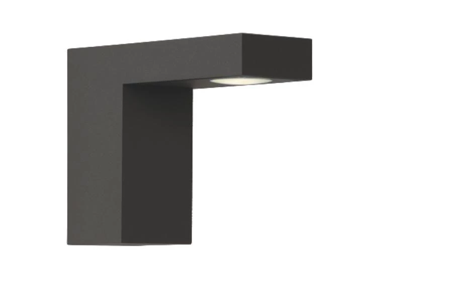 Lucide TEXAS - Wall spotlight Outdoor - LED - 1x7W 3000K - IP54 - Anthracite - on