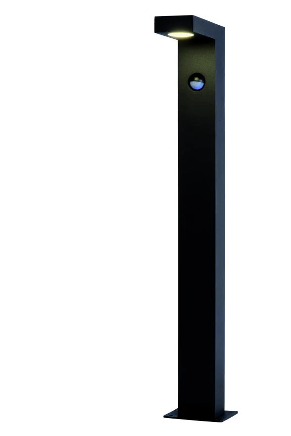 Lucide TEXAS-IR - Bollard light - LED - 1x7W 3000K - IP54 - Motion Sensor - Anthracite - on