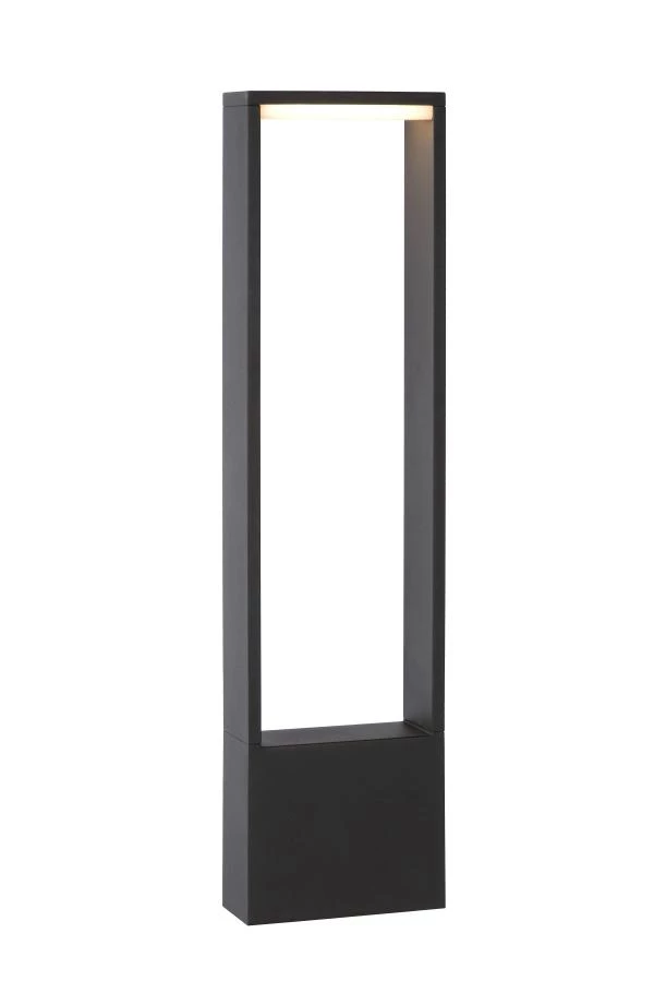 Lucide GOA - Pollerleuchte Außen - LED - 1x6,5W 3000K - IP54 - Anthrazit - EINgeschaltet
