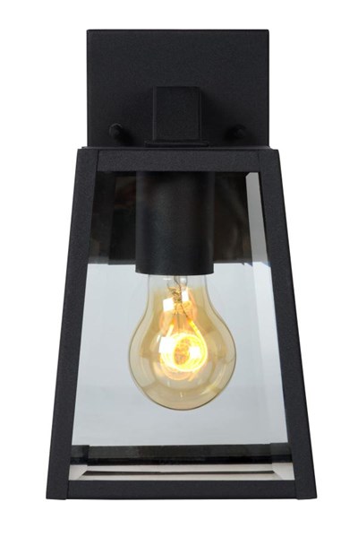 Lucide MATSLOT - Wandlamp Binnen/Buiten - 1xE27 - IP23 - Zwart