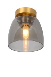 Lucide TYLER - Flush ceiling light Bathroom - Ø 16,1 cm - 1xG9 - IP44 - Matt Gold / Brass on 2