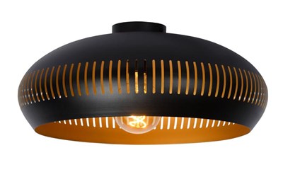 Lucide RAYCO - Flush ceiling light - Ø 45 cm - 1xE27 - Black