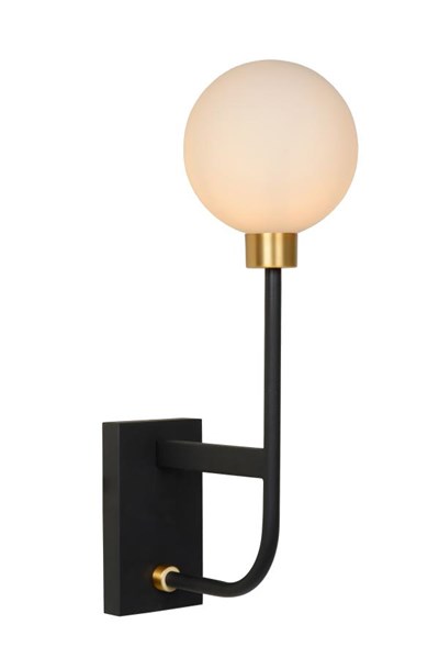 Lucide BEREND - Wandlamp Badkamer - 1xG9 - IP44 - Zwart