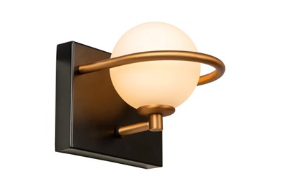 Lucide ISOBEL - Wandlamp Badkamer - 1xG9 - IP44 - Zwart