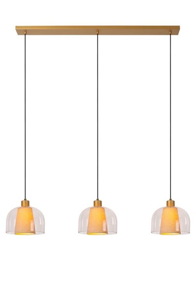 Lucide GUNHILD - Pendant light - 3xE27 - Transparant