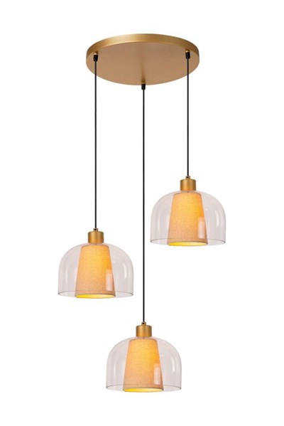 Lucide GUNHILD - Pendant light - 3xE27 - Transparant