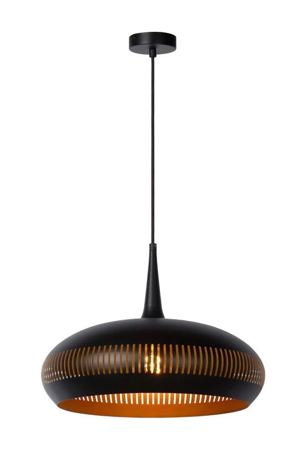 Lucide RAYCO - Pendant light - Ø 45 cm - 1xE27 - Black - on