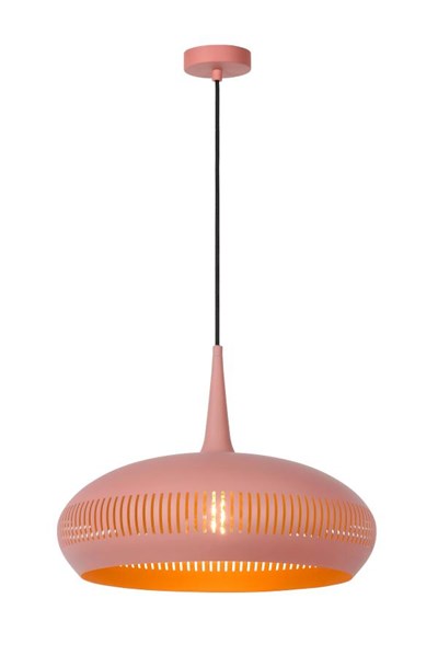 Lucide RAYCO - Lámpara colgante - Ø 45 cm - 1xE27 - Rosa