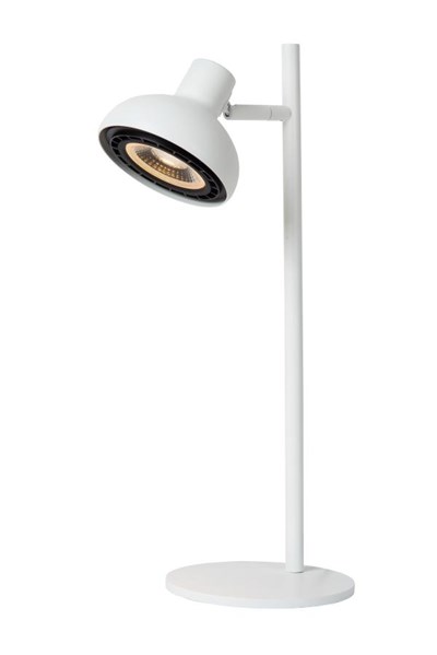 Lucide SENSAS - Lámpara de mesa - Ø 18 cm - 1xGU10 (ES111) - Blanco