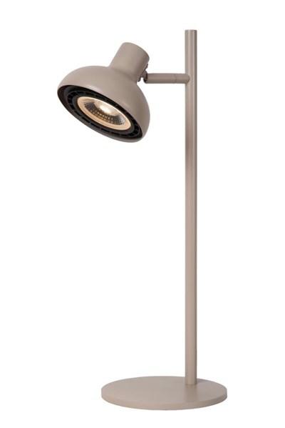 Lucide SENSAS - Lámpara de mesa - Ø 18 cm - 1xGU10 (ES111) - Beige