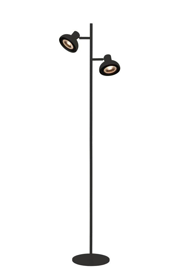 Lucide SENSAS - Floor lamp - 2xGU10 (ES111) - Black - on