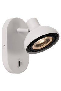 Lucide SENSAS - Bedside lamp / Wall light - 1xGU10 (ES111) - White on 1