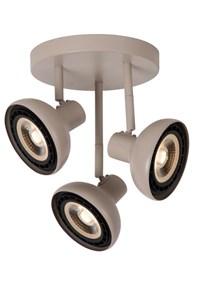 Lucide SENSAS - Ceiling spotlight - Ø 25,8 cm - 3xGU10 (ES111) - Cream on 8