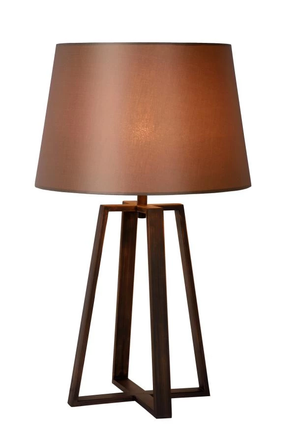 Lucide COFFEE - Tischlampe - Ø 38 cm - 1xE27 - Rostfarbe - AAN 7