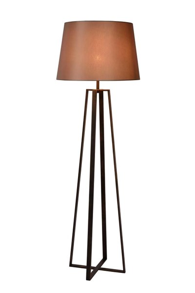 Lucide COFFEE - Floor lamp - Ø 55 cm - 1xE27 - Rust Brown
