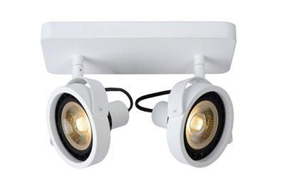 Lucide TALA LED - Plafondspot - LED Dim to warm - GU10 (ES111) - 2x12W 2200K/3000K - Wit