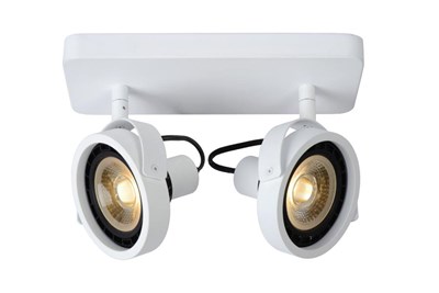Lucide TALA LED - Ceiling spotlight - LED Dim to warm - GU10 - 2x12W 2200K/3000K - White