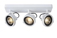 Lucide TALA LED - Spot plafond - LED Dim to warm - GU10 - 3x12W 2200K/3000K - Blanc allumé 1
