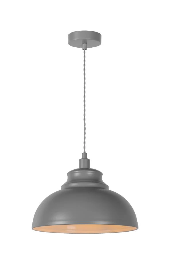 Lucide ISLA - Hanglamp - Ø 29 cm - 1xE14 - Grijs - aan 6