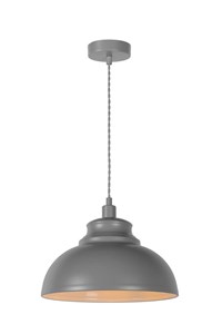 Lucide ISLA - Hanglamp - Ø 29 cm - 1xE14 - Grijs aan 6