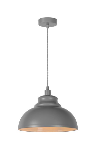 Lucide ISLA - Pendant light - Ø 29 cm - 1xE14 - Grey