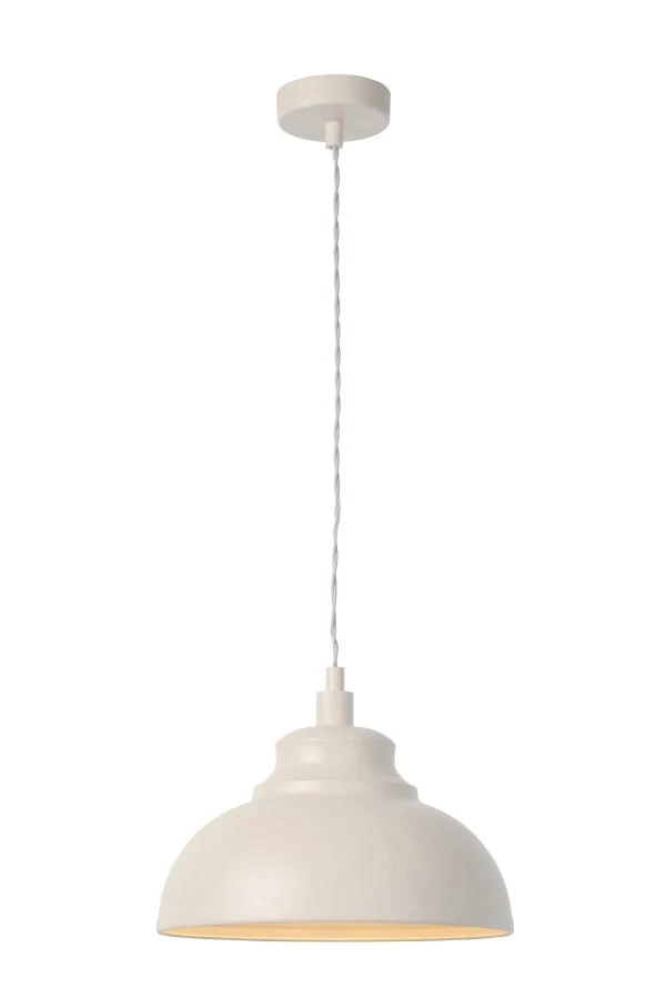 Lucide ISLA - Hanglamp - Ø 29 cm - 1xE14 - Beige - aan 8
