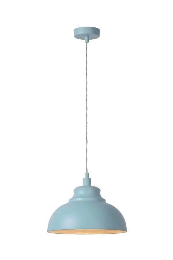 Lucide ISLA - Hanglamp - Ø 29 cm - 1xE14 - Pastel blauw - aan 8