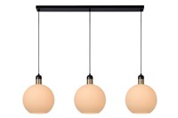 Lucide JULIUS - Pendant light - 3xE27 - Opal on 1