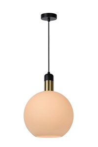 Lucide JULIUS - Hanglamp - Ø 28 cm - 1xE27 - Opaal aan 1