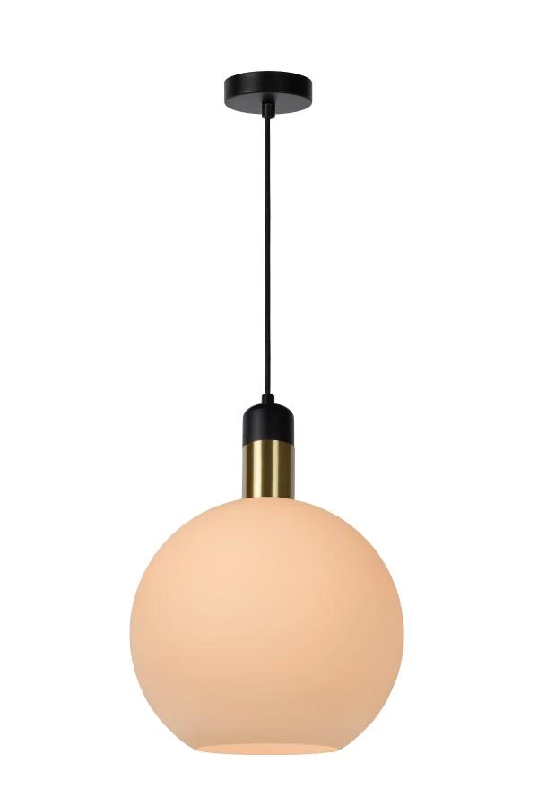 Lucide JULIUS - Hanglamp - Ø 28 cm - 1xE27 - Opaal - aan 1