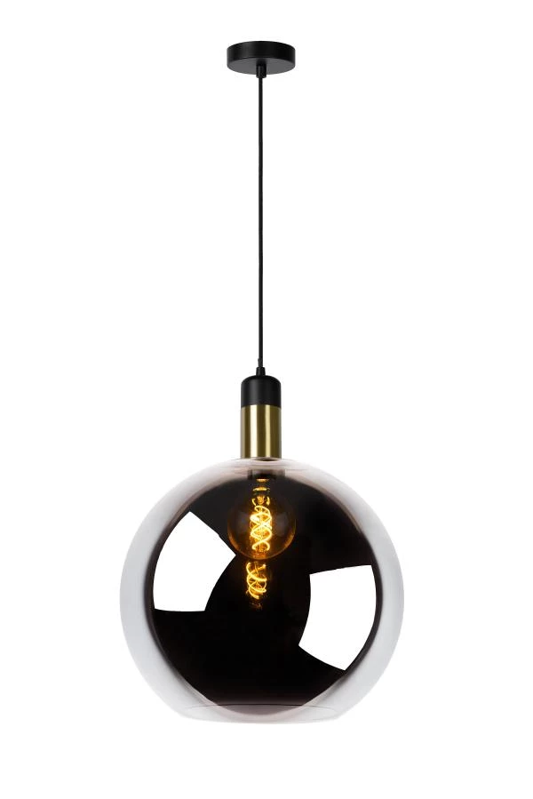 Lucide JULIUS - Pendant light - Ø 40 cm - 1xE27 - Smoke Grey - on 5