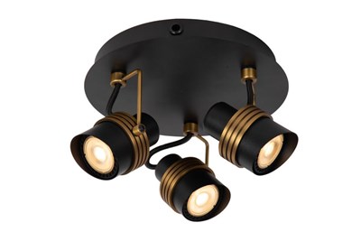 Lucide TUNDRAN - Ceiling spotlight - Ø 21 cm - 3xGU10 - Black