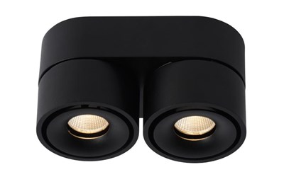 Lucide YUMIKO - Spot plafond - Ø 7,8 cm - LED Dim. - 2x10W 2700K - Noir