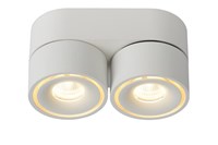 Lucide YUMIKO - Spot plafond - Ø 7,8 cm - LED Dim. - 2x10W 2700K - Blanc AAN 1