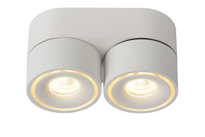 Lucide YUMIKO - Spot plafond - Ø 7,8 cm - LED Dim. - 2x10W 2700K - Blanc