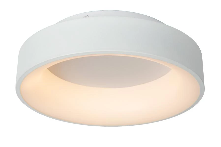 Lucide MIRAGE - Flush ceiling light - Ø 38 cm - LED Dim. - 1x22W 2700K - White - on 1