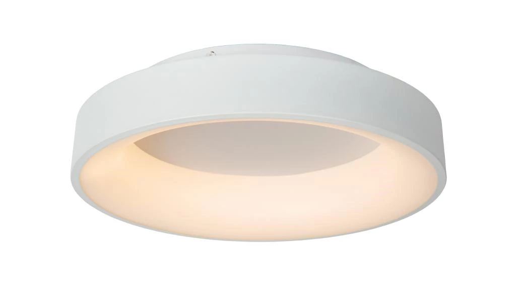 Lucide MIRAGE - Plafonnière - Ø 45 cm - LED Dimb. - 1x33W 2700K - Wit - aan 1