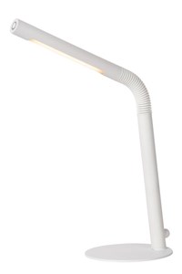 Lucide GILLY - wiederaufladbare Schreibtischlampe - Akku/Batterie - LED Dim. - 1x3W 2700K - Weiß AAN 1