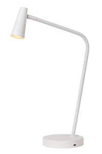 Lucide STIRLING - Lampe de table Rechargeable - Batterie/Piles - LED Dim. - 1x3W 2700K - 3 StepDim - Blanc AAN 1