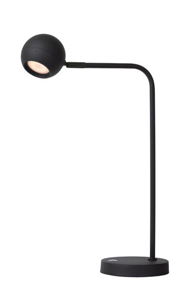 Lucide COMET - Lampe de table Rechargeable - Batterie/Piles - LED Dim. - 1x3W 2700K - 3 StepDim - Noir