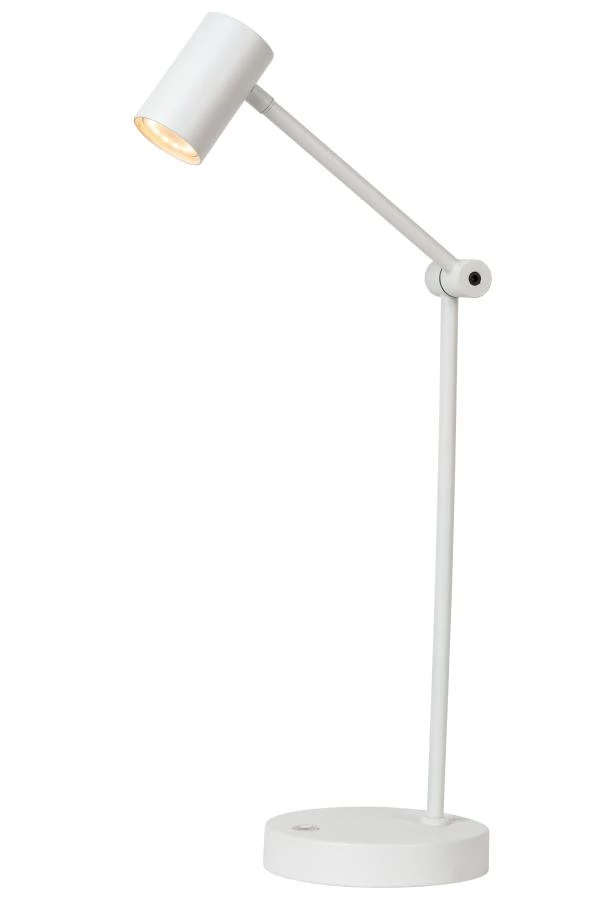 Lucide TIPIK - Lámpara de mesa Recargable - Batería/acumulador - LED Regul. - 1x3W 2700K - 3 StepDim - Blanco - AAN 1