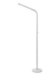 Lucide GILLY - wiederaufladbare Stehlampe Mit Leselampe - Akku/Batterie - LED Dim. - 1x3W 2700K - Weiß EINgeschaltet 1