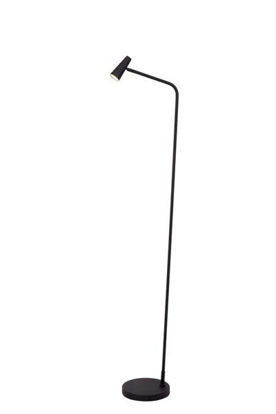 Lucide STIRLING - Oplaadbare Vloerlamp - Accu/Batterij - LED Dimb. - 1x3W 2700K - 3 StepDim - Zwart