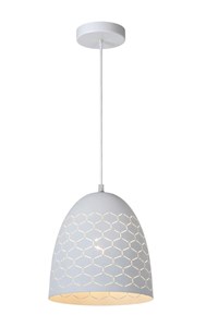 Lucide GALLA - Hanglamp - Ø 25 cm - 1xE27 - Wit aan 1