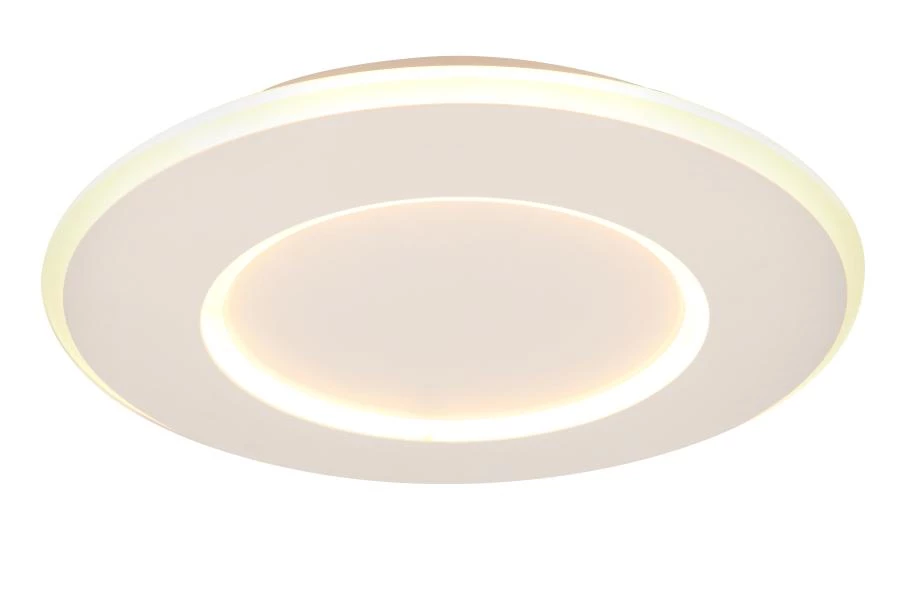 Lucide AXELLE - Flush ceiling light - Ø 39,6 cm - LED Dim. - 1x24W 2700K - 3 StepDim - White - on 1