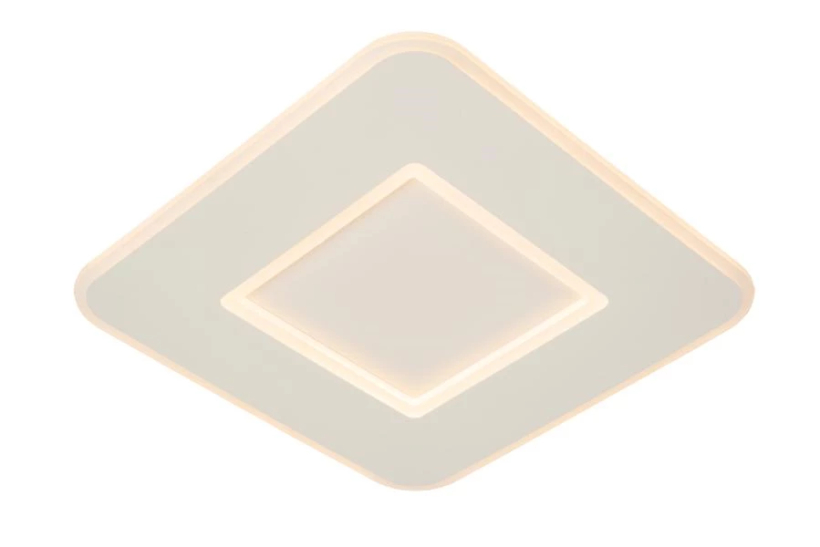 Lucide AXELLE - Flush ceiling light - LED Dim. - 1x24W 2700K - 3 StepDim - White - on 1