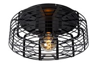 Lucide MELOPEE - Flush ceiling light - Ø 45 cm - 1xE27 - Black on