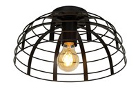Lucide ELODIE - Plafonnière - Ø 30 cm - 1xE27 - Zwart aan